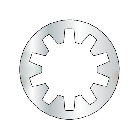 Newport Fasteners Internal Tooth Lock Washer, For Screw Size M2 Steel, Zinc Plated Finish, 10000 PK 167279